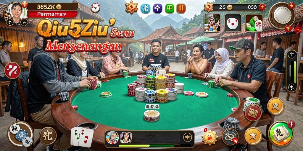 Screenshot gameplay menampilkan keseruan bermain QiuQiu di 365ZK.