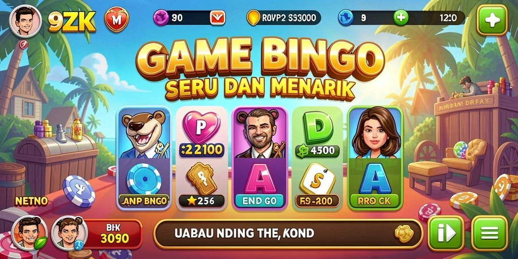Tampilan gameplay Bingo yang seru di 9ZK.