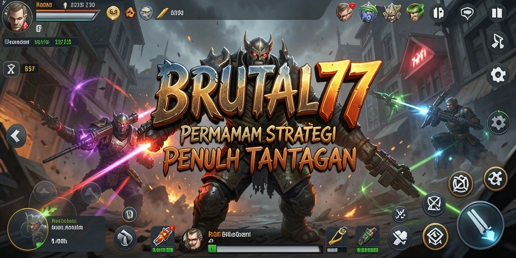 Tampilan gameplay BRUTAL77 dengan strategi yang menarik.