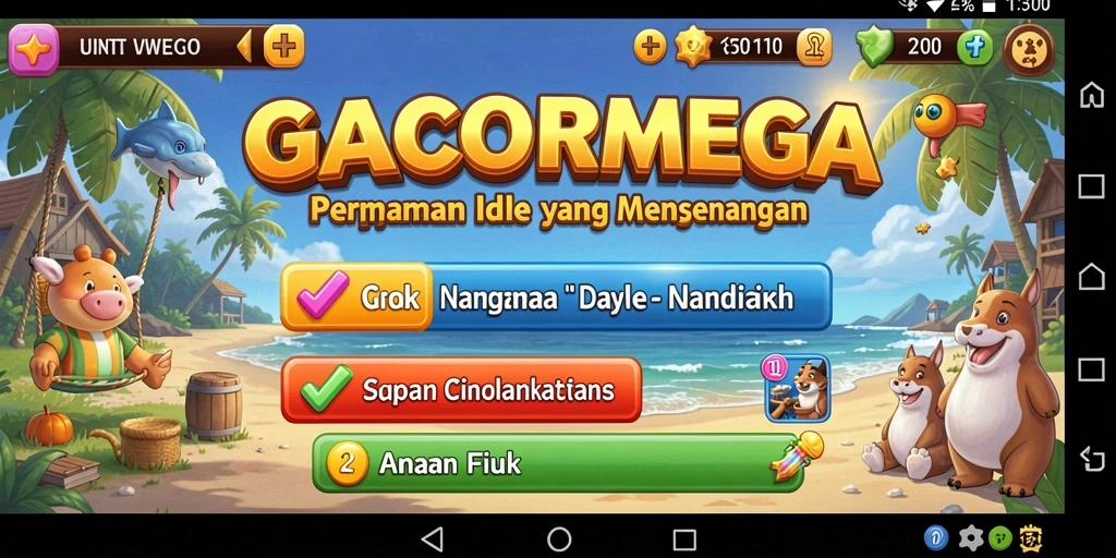 Tampilan screenshot GACORMEGA yang menunjukkan gameplay santai.