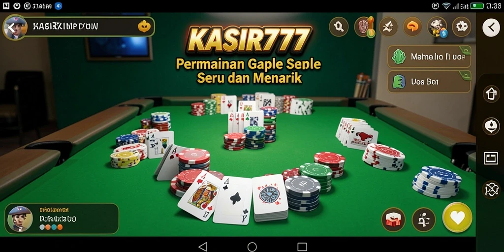 Tampilan gameplay seru KASIR777 dalam permainan Gaple.