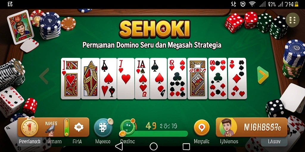 Tampilan gameplay menarik dari permainan Domino SEHOKI.