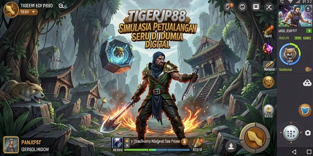 Tampilan gameplay TIGERJP88 yang menakjubkan dan mendebarkan.